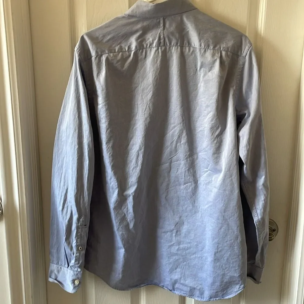 Banana Republic Button Up Front Shirt, Men's, Blue Soft Wash size medium m